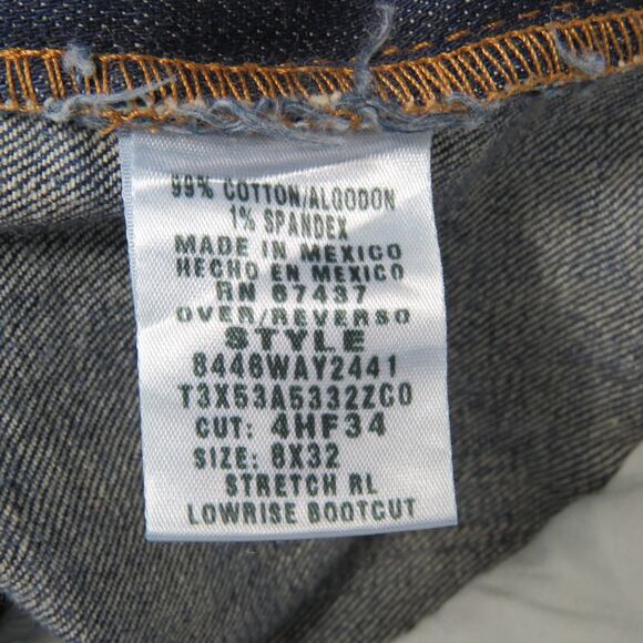 90s Vintage Ralph Lauren Polo Low Rise Dark Wash Bootcut Flared Jeans 30" Retro - Picture 8 of 8